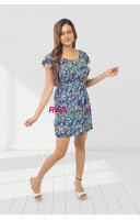 Printed Rayon Cotton Key Hole Neck Women Dress (KR352) Printed Rayon Cotton Key Hole Neck Women Dress (KR352)